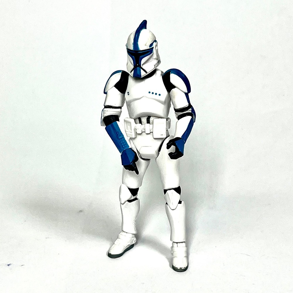 Star Wars Clone Wars 501st Legion Clone Trooper Lieutenant Figure 2008 Hasbro